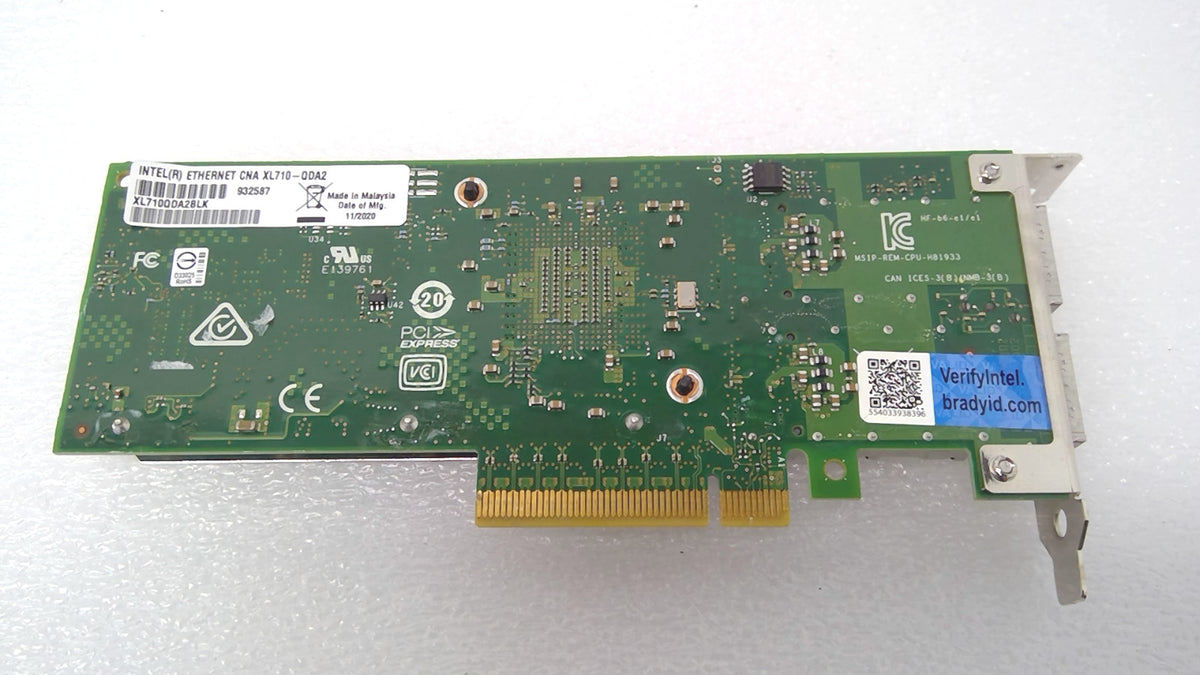 Intel XL710-QDA2 XL710QDA2BLK Dual Port 40GbE QSFP+ PCIe x8 Network Server NIC