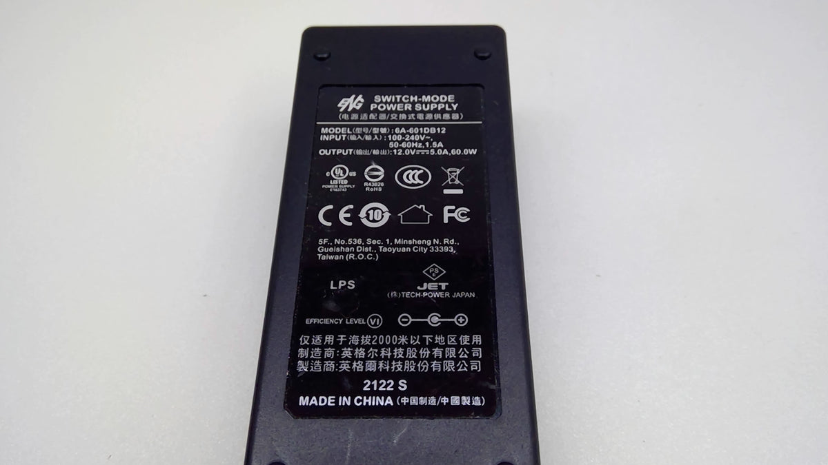 ENG 6A-601DB12 60W AC Adapter 12V 5A 5.5x2.5mm DC Power Supply