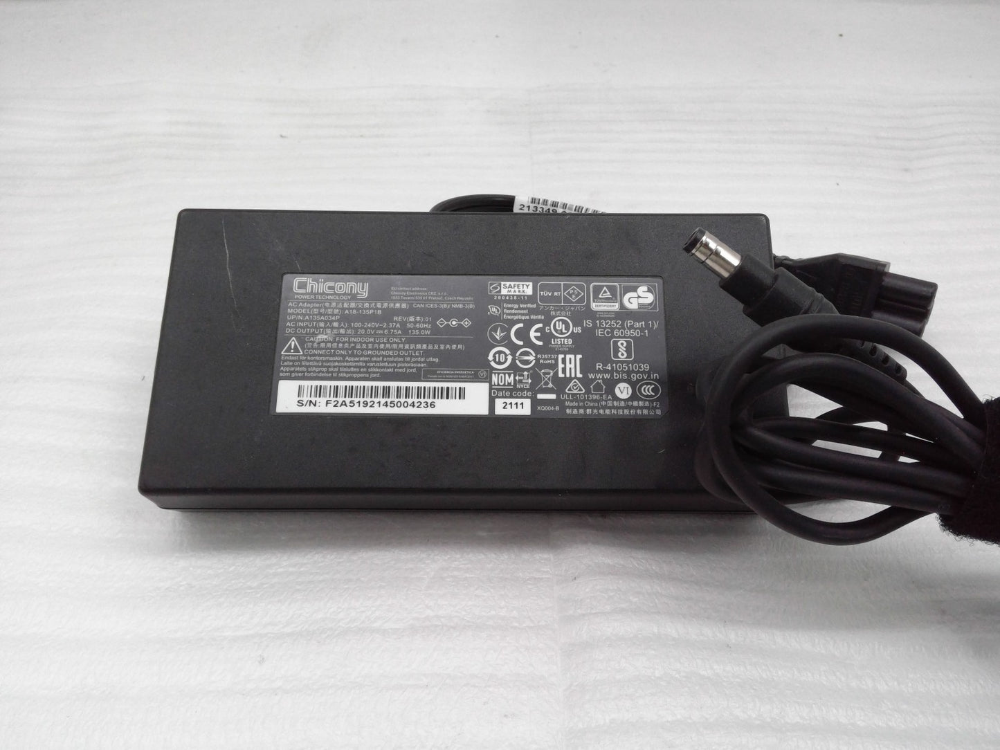 OEM Chicony 20V 6.75A 135W A18-135P1B AC Adapter Power Supply Charger 5.5*2.5mm