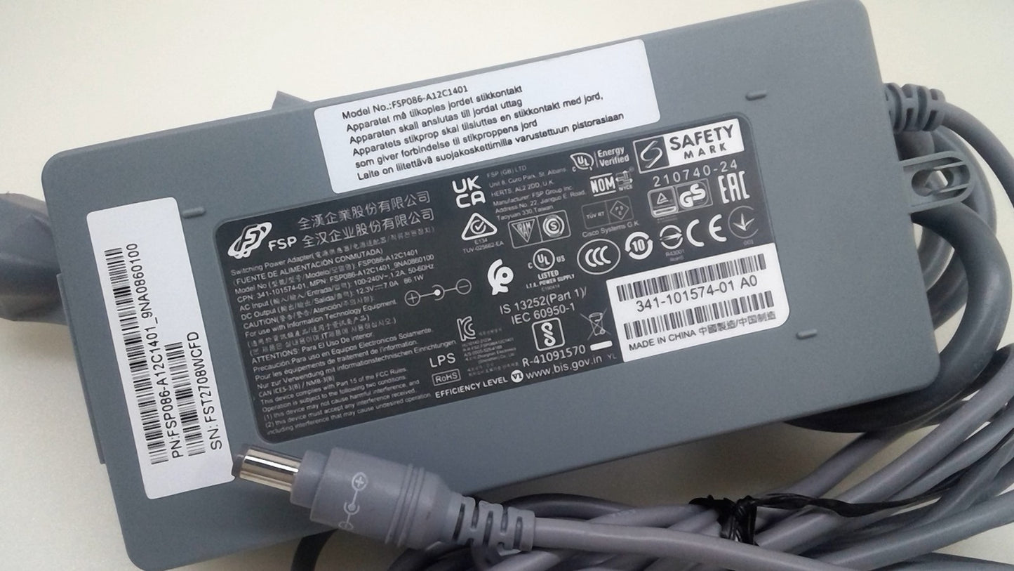 FSP GROUP INC. 12.3V 7A 86.1W Power Adapter FSP086-A12C1401 5.5x2.5mm