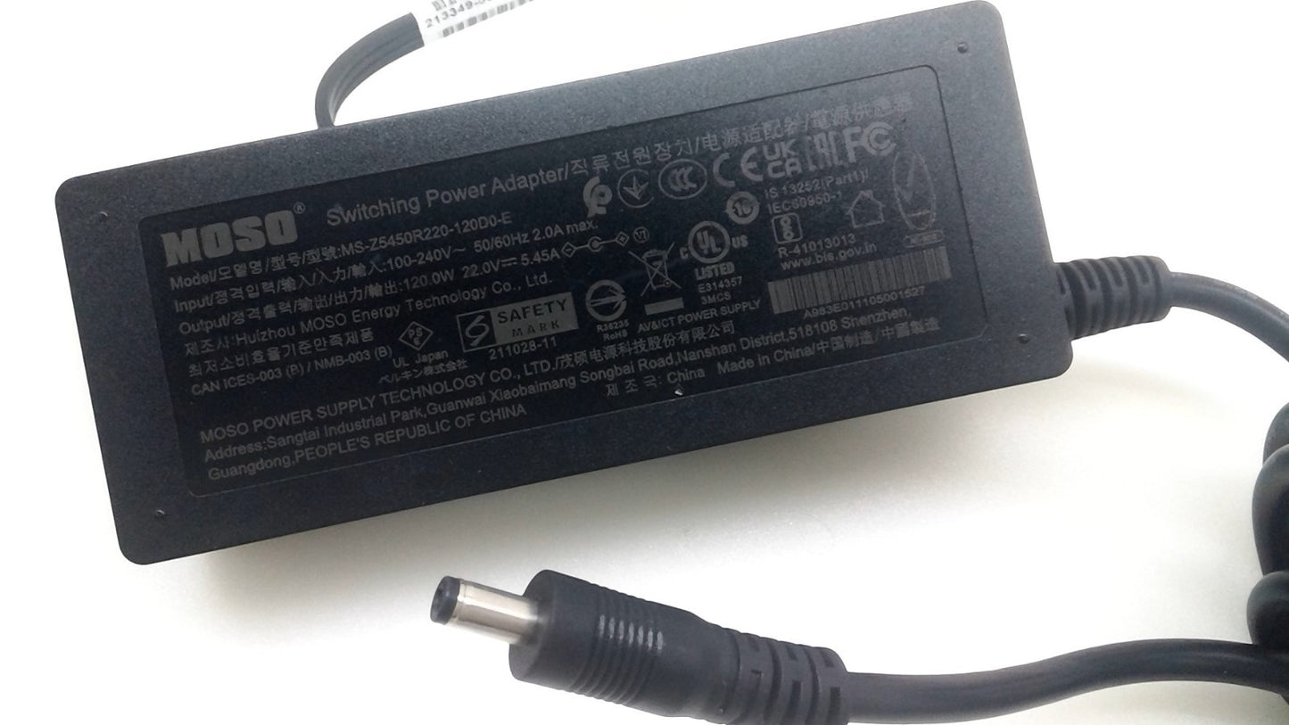 Genuine Moso MS-Z5450R220-120D0-E 22V 5.45A Switching Power Supply Charger