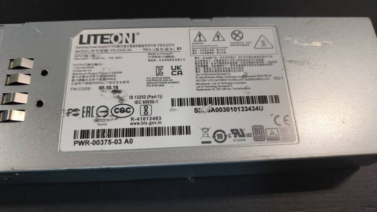 Arista PWR-2411-AC-RED 2400W AC Switch Power Supply 7280R3 Series Forward Air