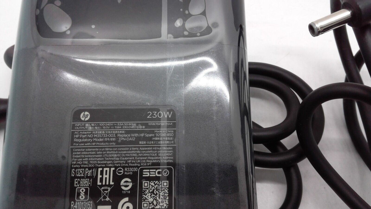 Original HP 230W 19.5V 11.8A TPN-DA12 AC Adapter Power with cord Tip 4.5mm