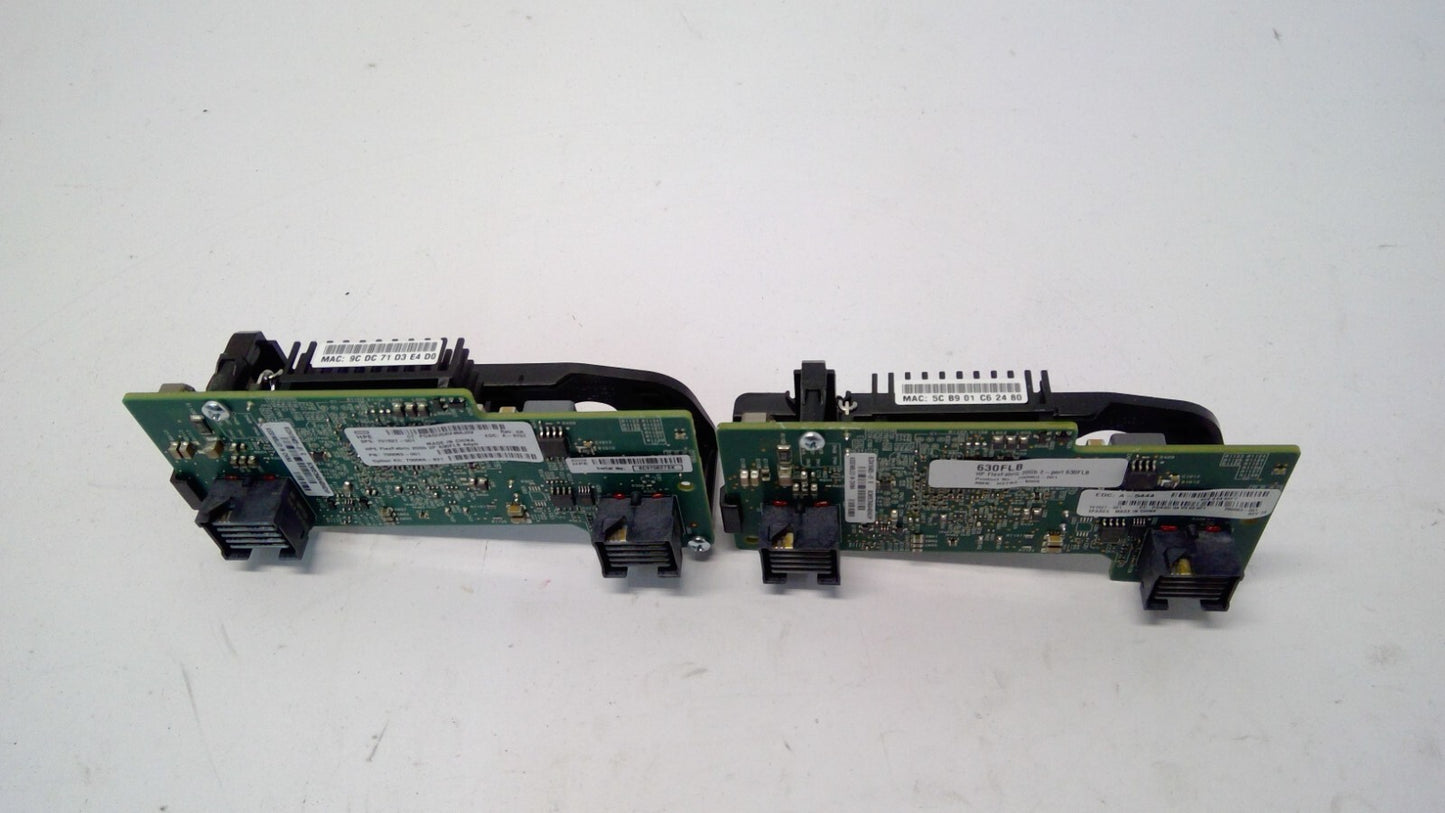 LOT OF 2 701527-001 HPE FLEXFABRIC 20GB 2-PORT 630FLB NETWORK ADAPTER
