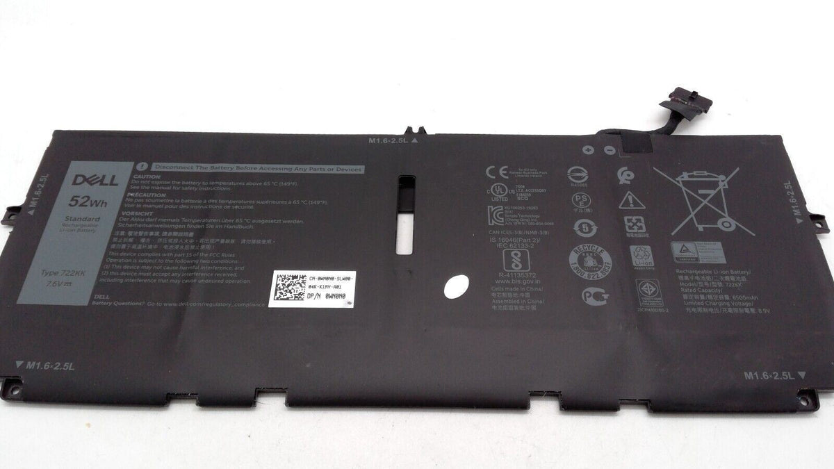 Genuine Dell XPS 13 9300 Battery 7.6V 52Wh 3 Cell 2XXFW WN0N0 722KK