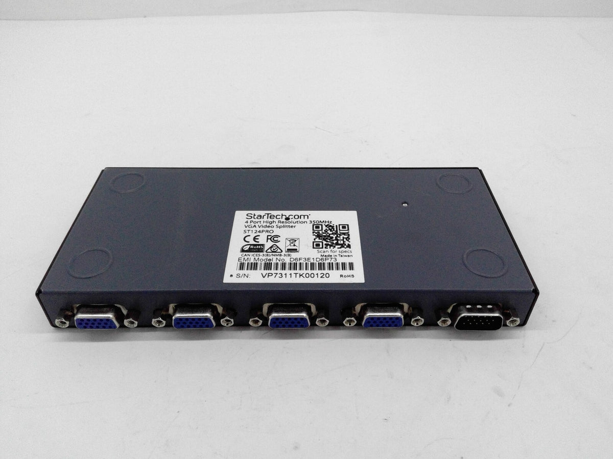 StarTech 4 Port High Resolution VGA Video Splitter - 350 MHz ST124PRO