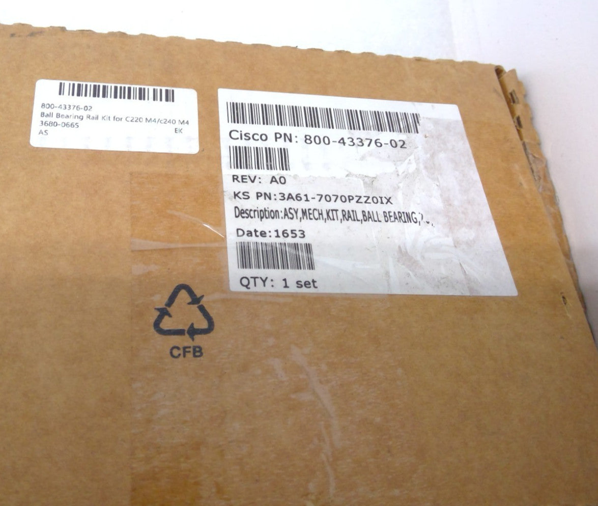 Cisco UCS UCSC-RAILB-M4 Ball Bearing Rail Kit C220 / C240-M4 800-43376-02