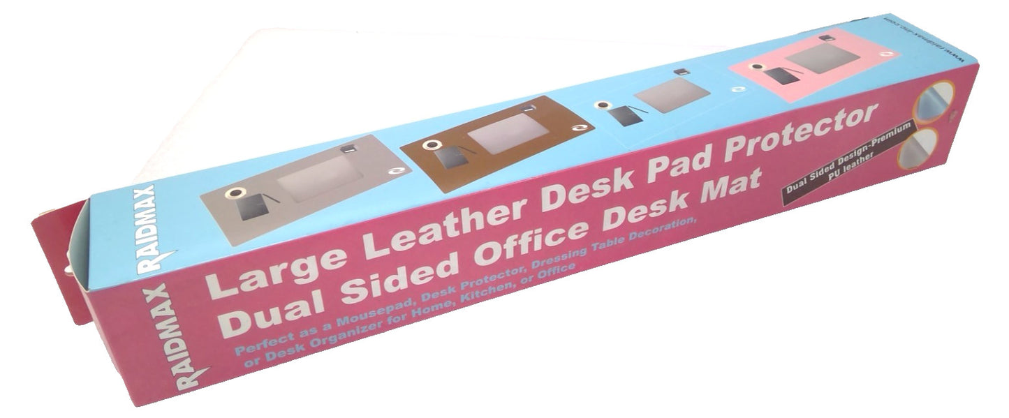RAIDMAX Computer Desk Mat Large Leather Dual-sided Keyboard Mat 31.5"x 17.7"-BrG