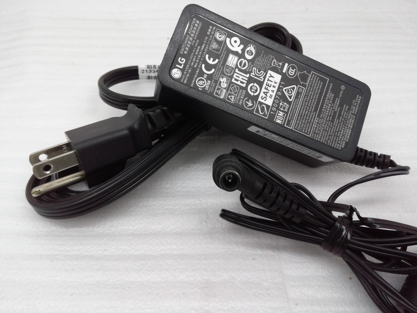 Original LG 24EA430V 24" LED Monitor ADS-25SFA-19-3 19025E AC Adapter&Cord Black