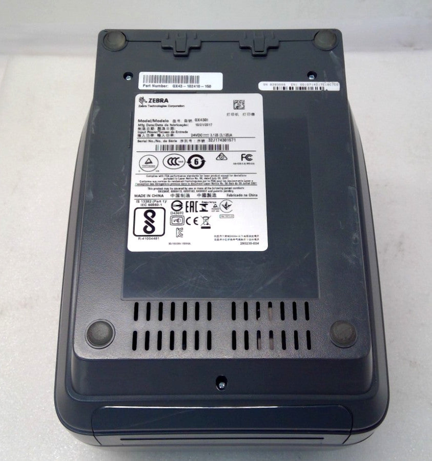 Zebra GX430T Thermal Label Printer Adjustable black line sensor *NO CUTTER*