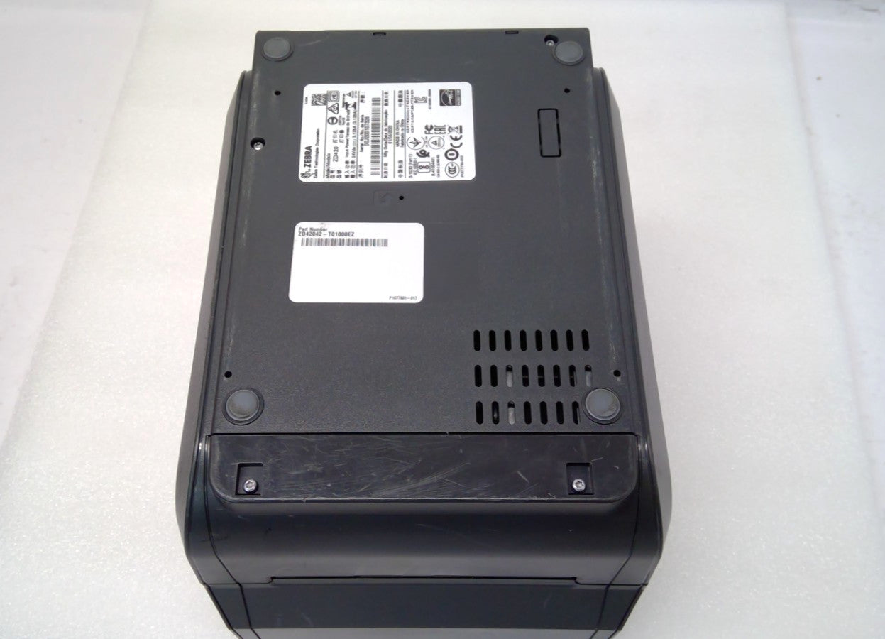 Zebra ZD420 thermal transfer desktop label printer ZD42042-T01000EZ *Read*