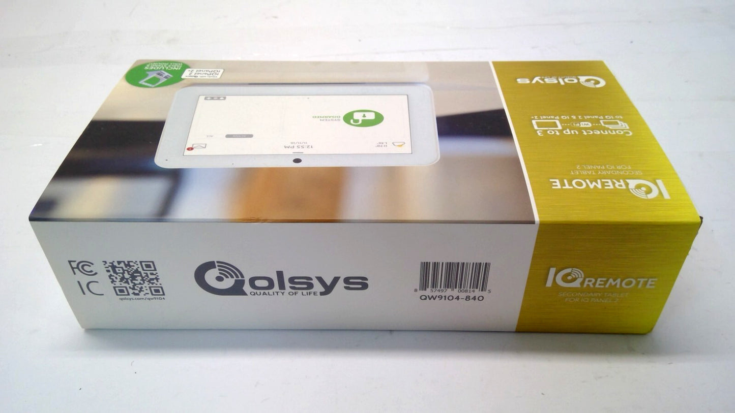 Qolsys QW9104-840 IQ Remote Secondary Touchscreen Alarm Keypad -Read Details-