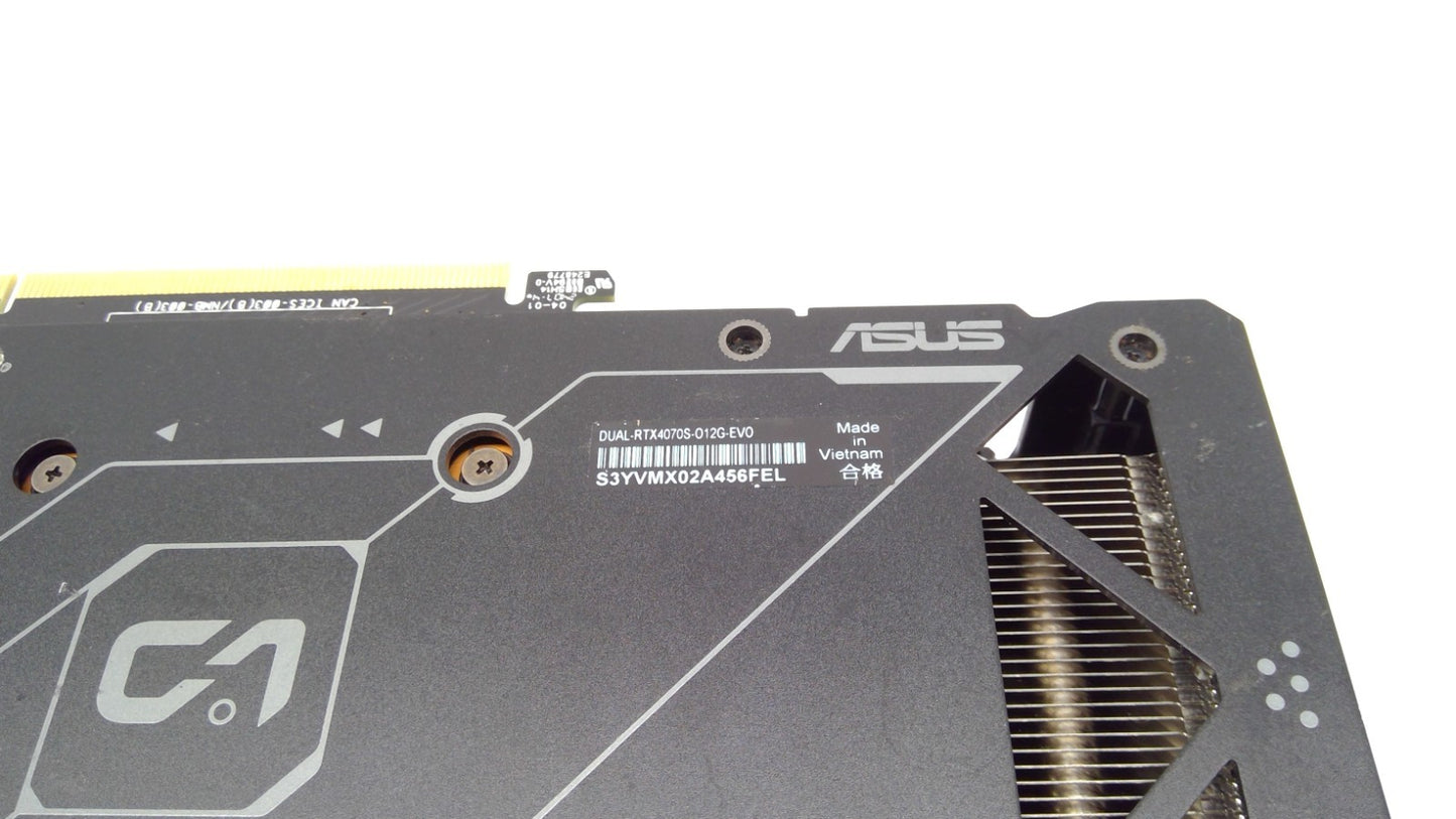 ASUS DUAL GEFORCE RTX 4070 SUPER EVO OC GRAPHICS CARD | DUAL-RTX4070S-O12G-EVO