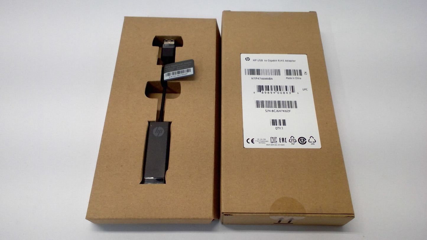 HP USB TO GIGABIT RJ45 ETHERNET ADAPTER 829834-001 829833-001