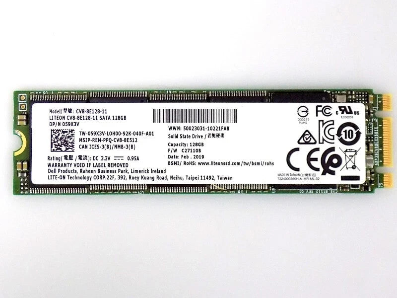 New Dell 059X3V LiteOn CV8-8E128-11 SATA M.2 PCI-Express Gen 3 size 2280 SSD