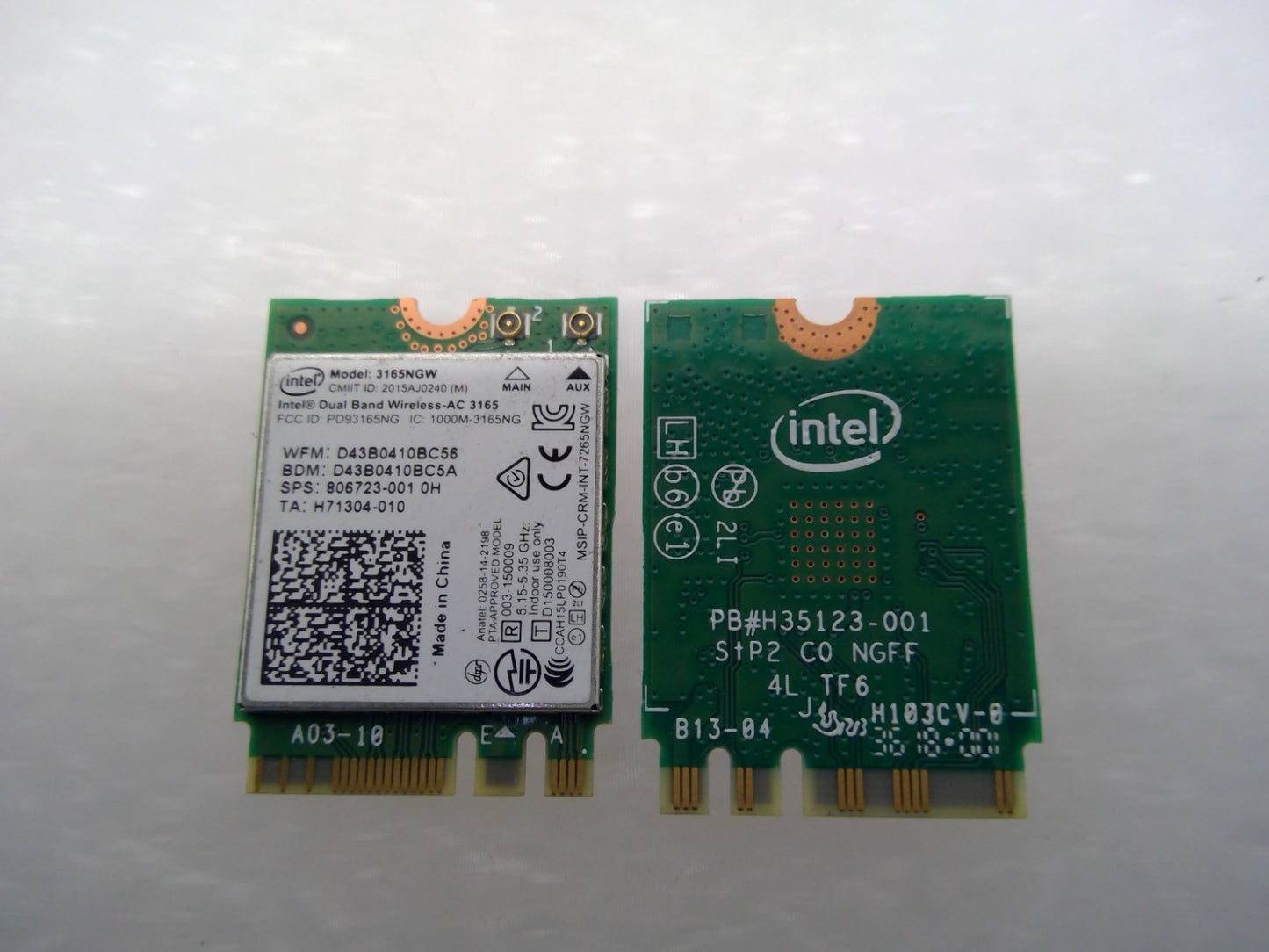 *X2* Intel 802.11AC+BT4.0 5GHz Wi-Fi 5 Mini NGFF WLAN Wireless-AC 3165NGW Card