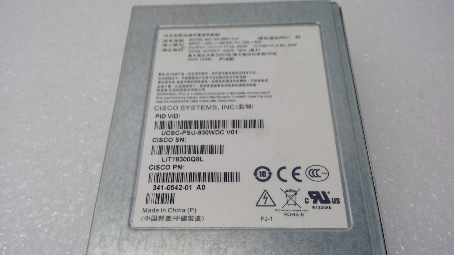 Cisco UCSC-PSU-930WDC 930w 48V Power Supplies 341-0542-01
