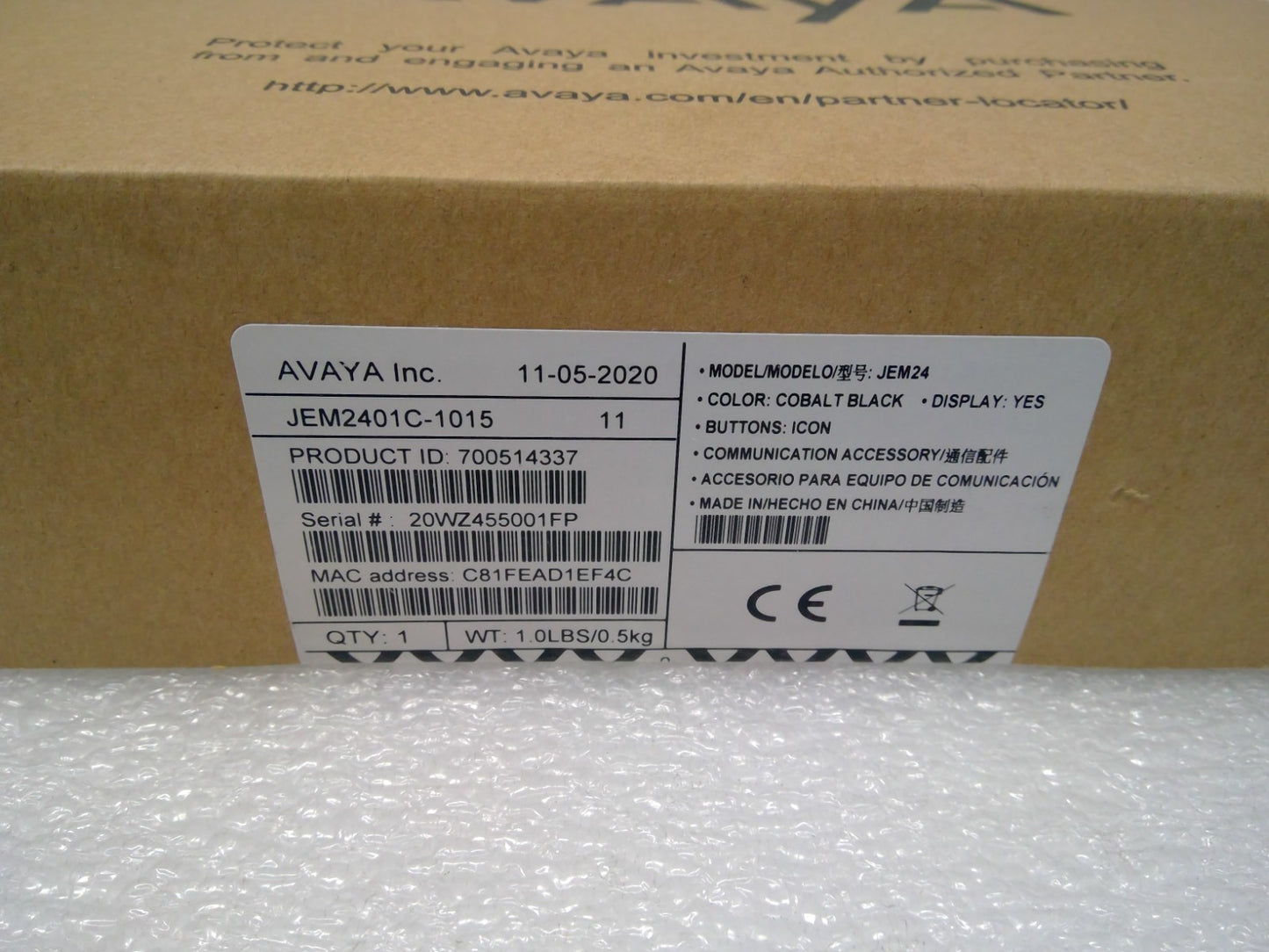 NEW Sealed AVAYA JEM2401C-1015 Expansion Module 700514337