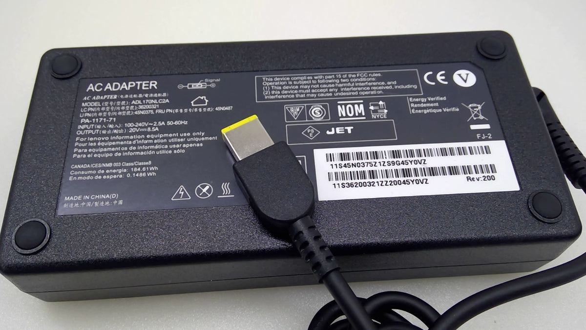 170W Charger for Lenovo ThinkPad P50 P51 P70 Slim Tip ADL170NLC2A 20V 8.5A