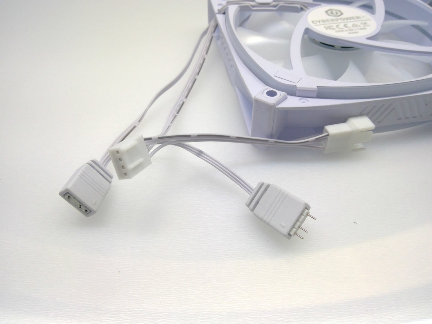 Lot of 3 CYBERPOWER PC Hydraulic Bearing Case Cooling FANS White