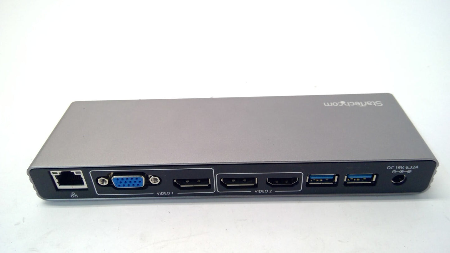 StarTech TB3DK2DHV Thunderbolt 3 Dual 4K Docking Station, No Power Supply
