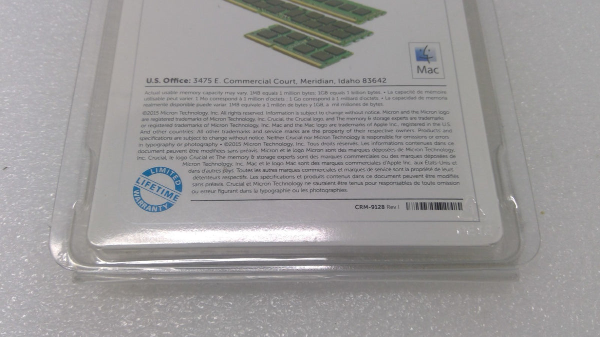 New Crucial 16GB Kit 2x8GB DDR3 1866MHz EUDIMM ECC RAM Mac Pro CRM-9128 REV I