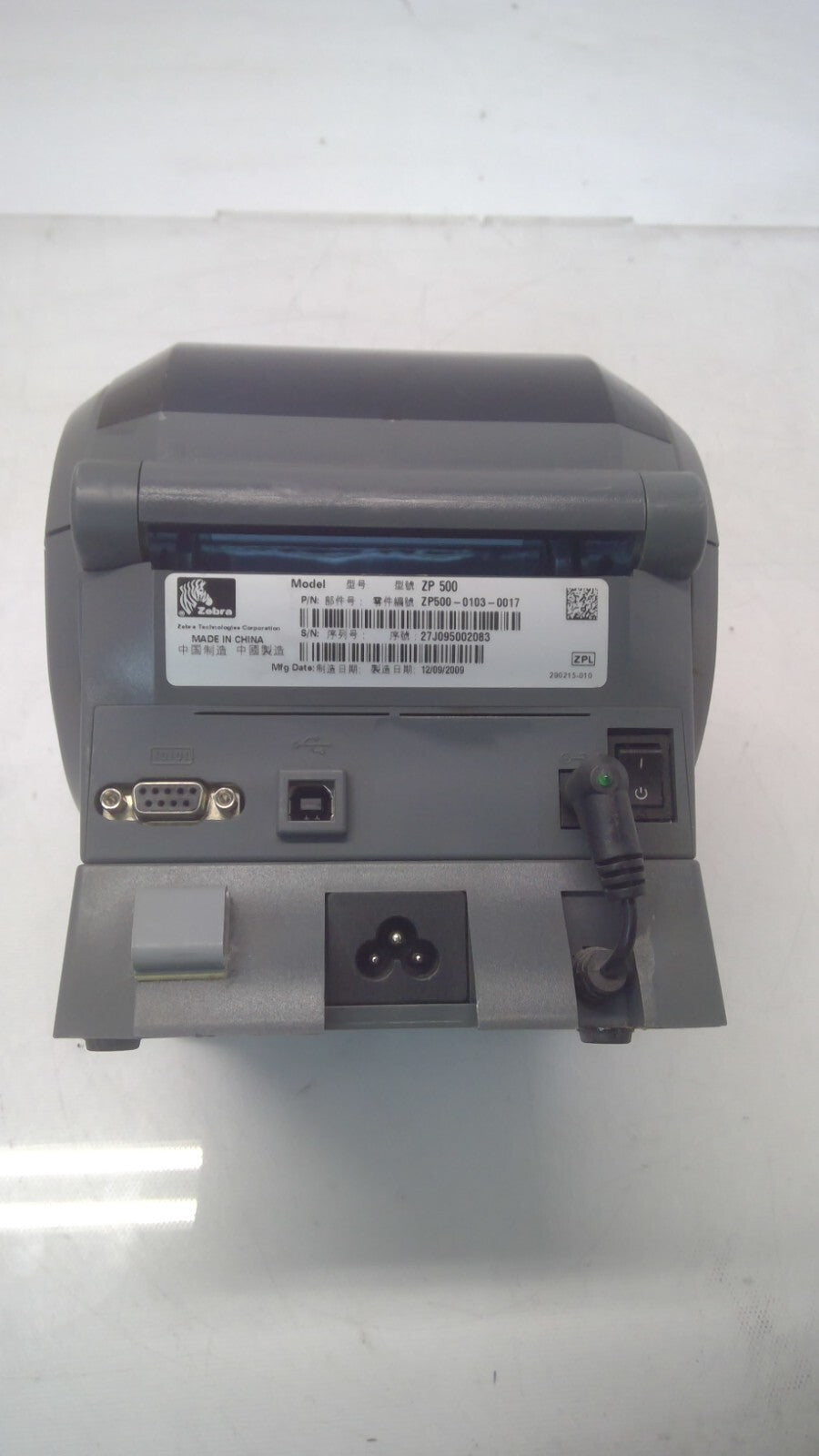 Zebra ZP500 USB/Serial Direct Thermal Label Printer ZP500-0103-0017