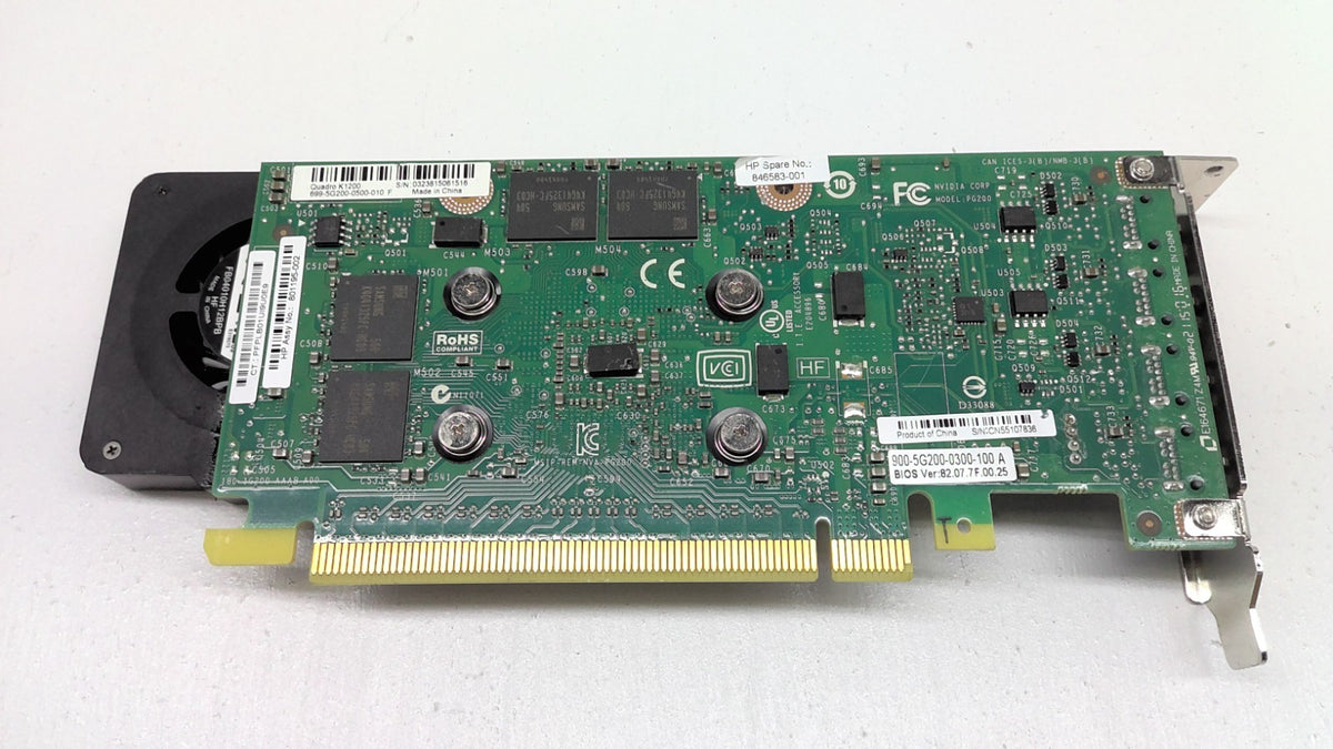 HP 801195-002 NVIDIA QUADRO K1200 4GB GDDR5 GPU 4x MINI DP Low Profile