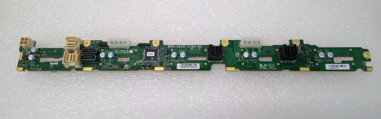 Supermicro BPN-SAS3-116A-N2 10-Bay 2.5" SFF 8x SAS3 12Gbps 2x NVMe Backplane