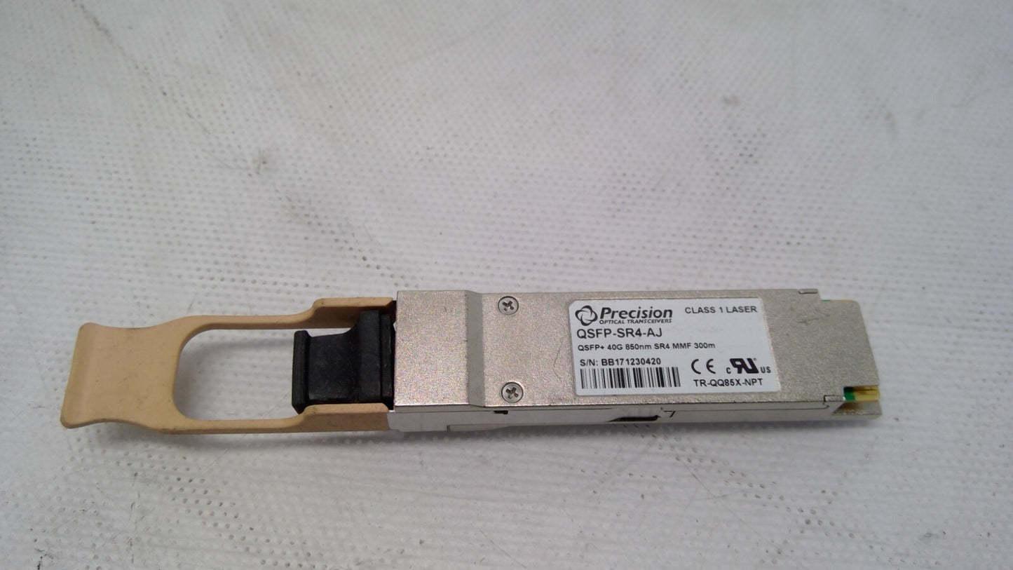 Precision QSFP-SR4-AJ QSFP, 40G SR4, MMF 850nm, TR-QQ85X-NPT Transceiver