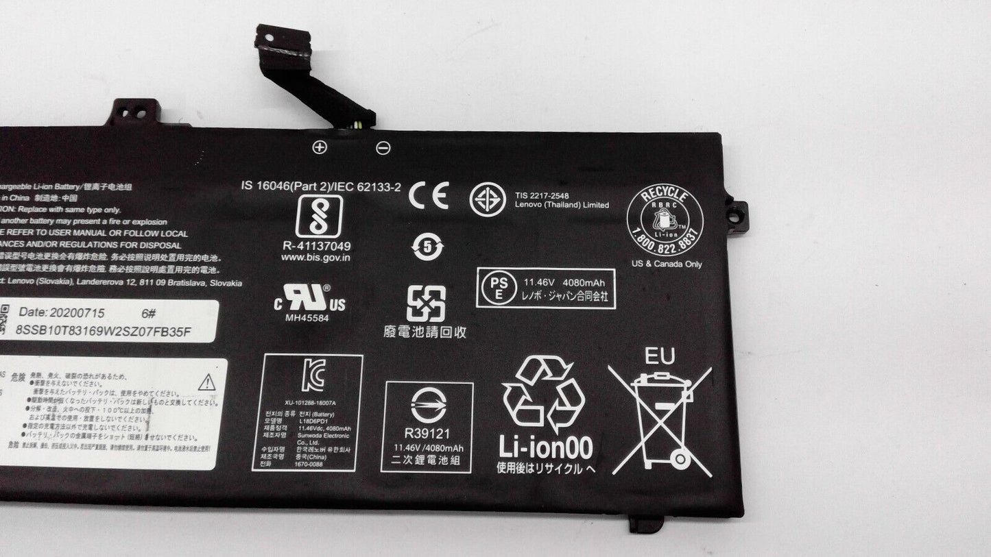 Genuine L18D6PD1 L18C6PD1 Battery for Lenovo ThinkPad X13 X390 X395 Series OEM