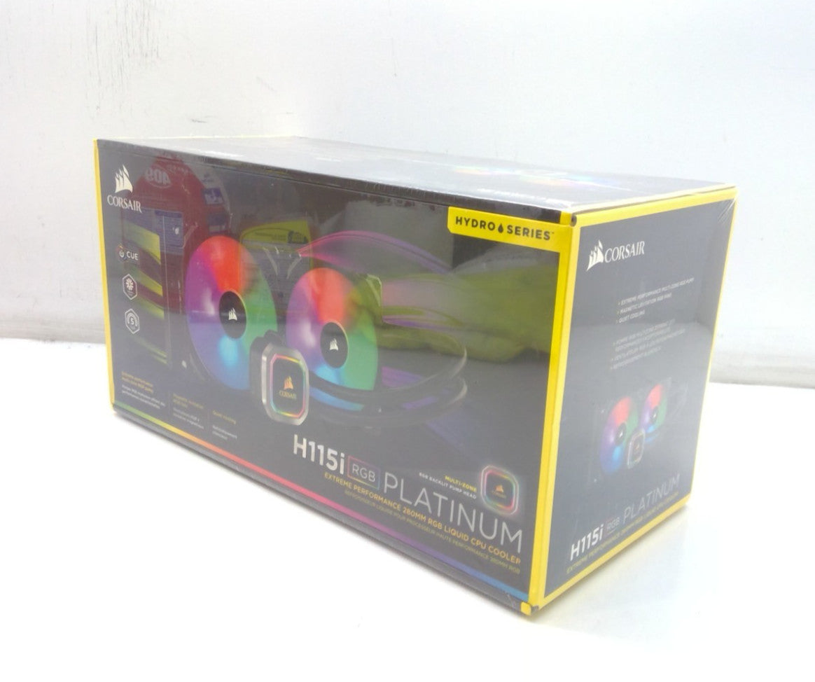 Corsair H115i RGB Platinum Liquid CPU Cooler AIO 280mm Brand New