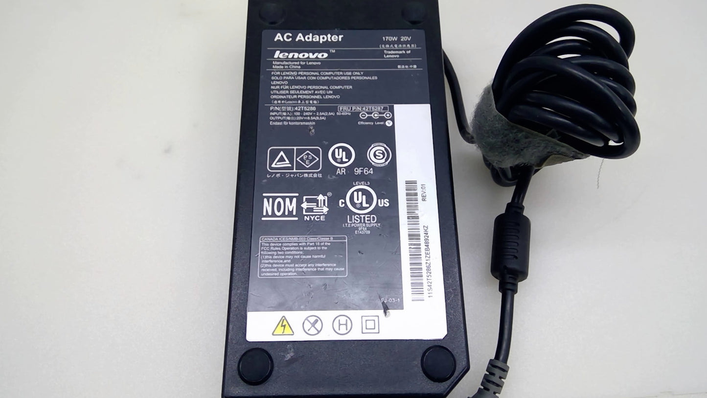 Lenovo 170W AC Adapter Power Charger for ThinkPad T520 4242 4243 42T5286 42T5287
