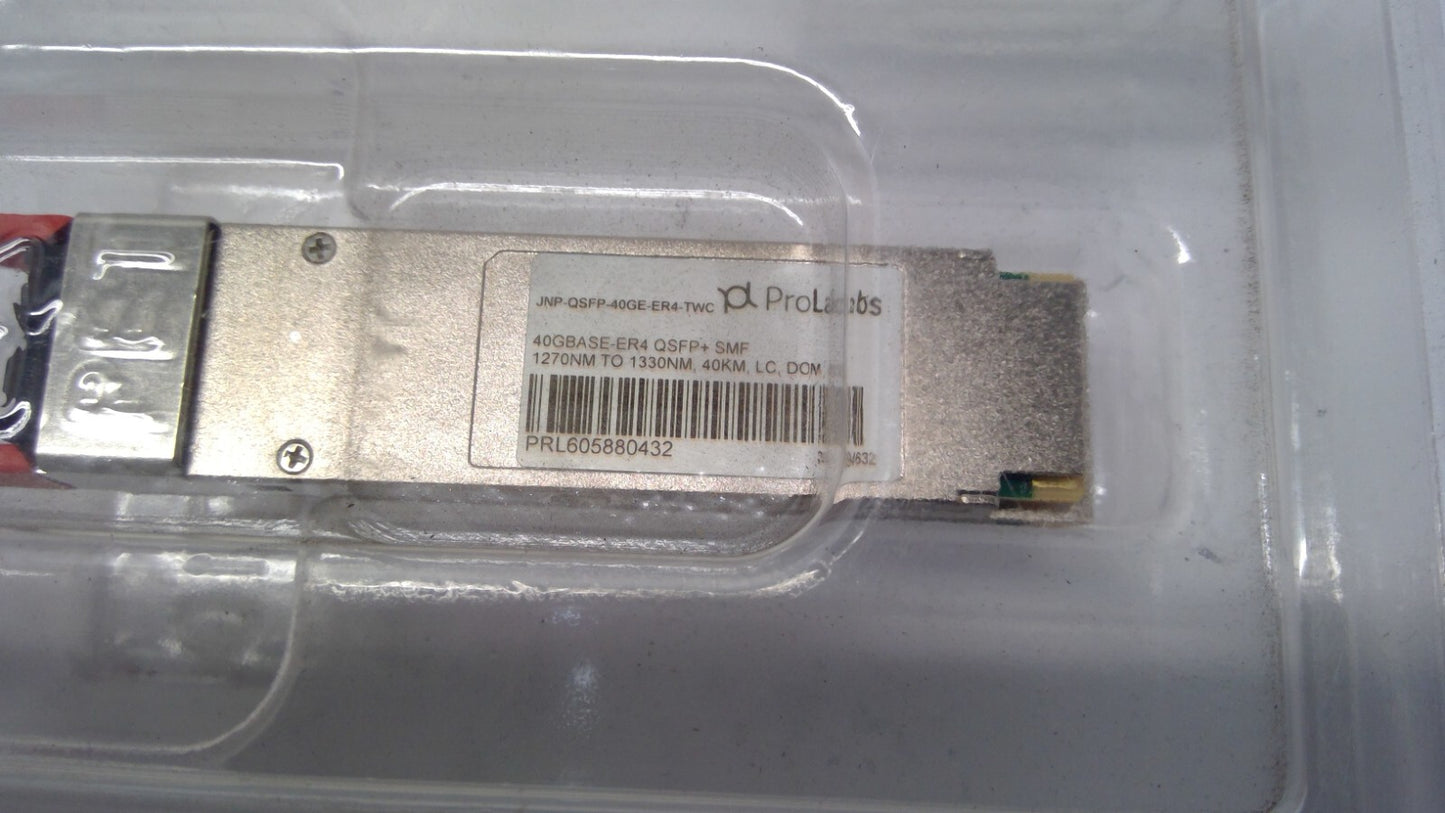 NEW ProLabs JNP-QSFP-40GE-ER4-TWC Transceiver 40GBASE-ER4 QSFP+ SMF  40KM