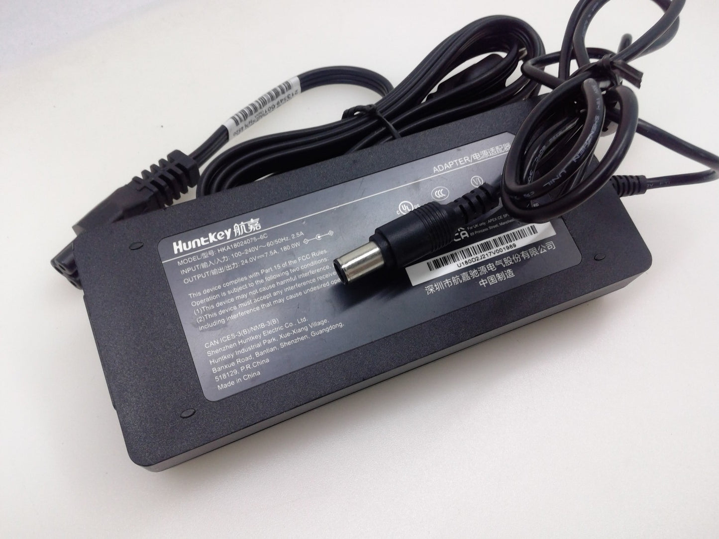 Genuine HuntKey 24V 7.5A AC Adapter for Jackery Explorer PTB101 Portable Station