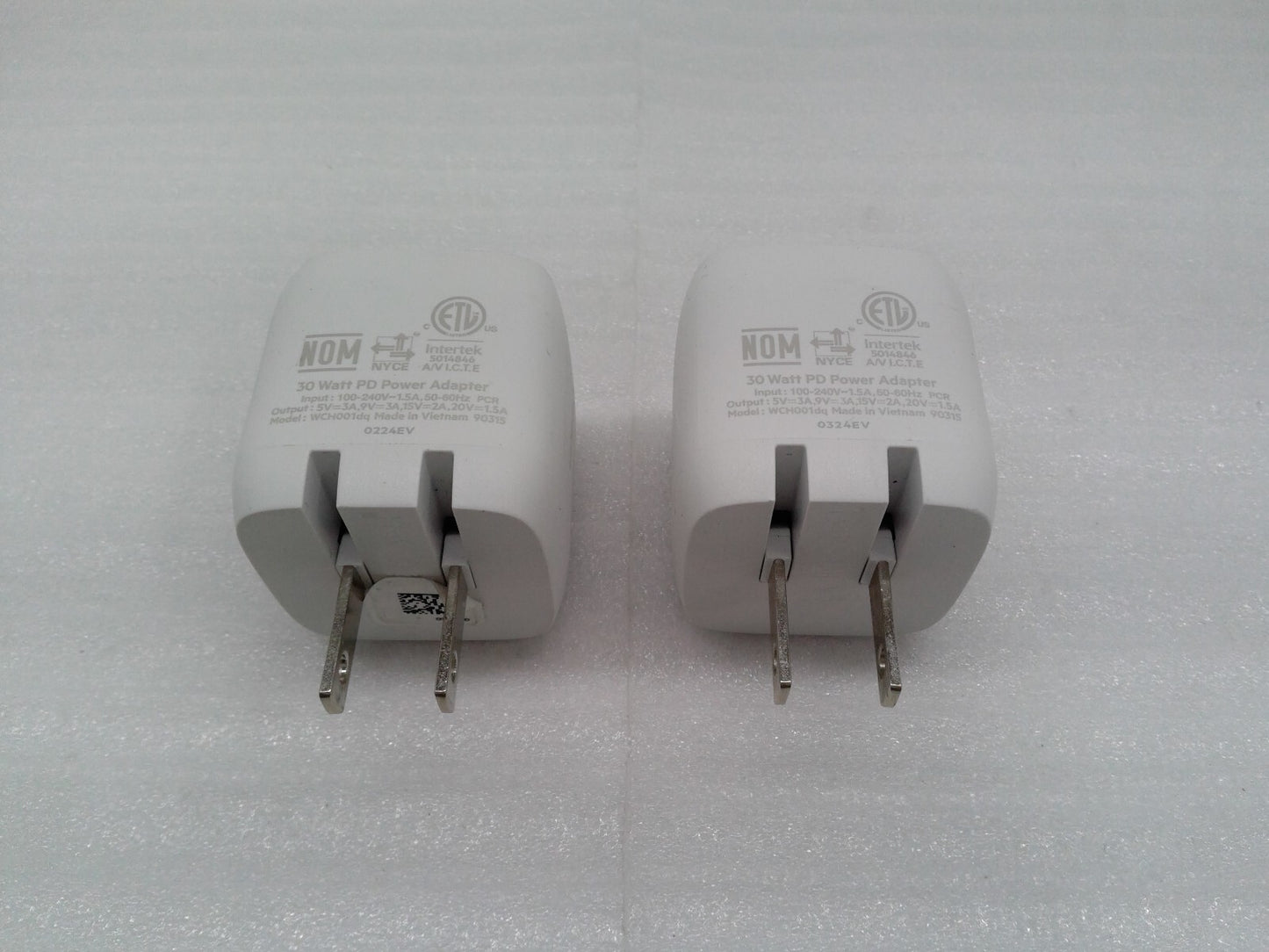 Lot of 2 Belkin Boostcharge Wall Charger 30W PD USB-C Power WCH001dq