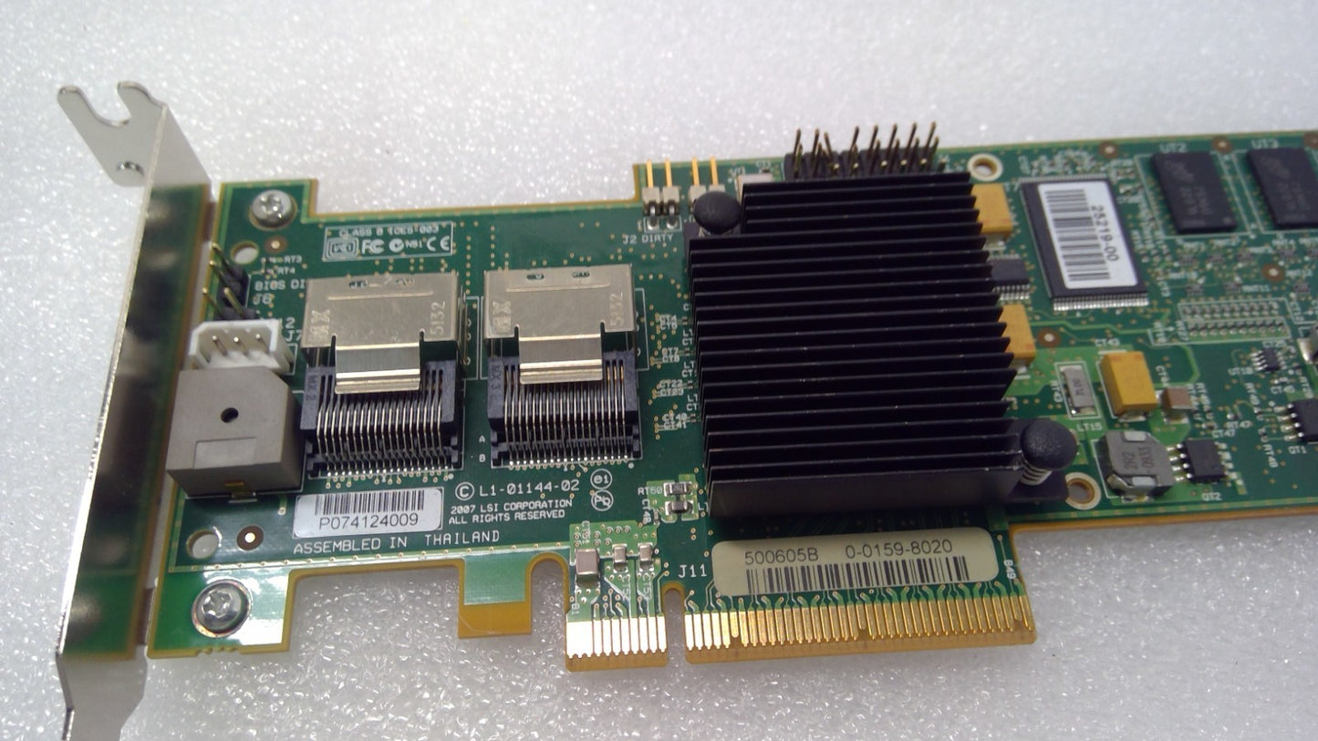 LSI MR SAS 8708EM2 MegaRAID PCIe SAS SATA RAID Card RAID0.1.5.6 L3-01144-10A