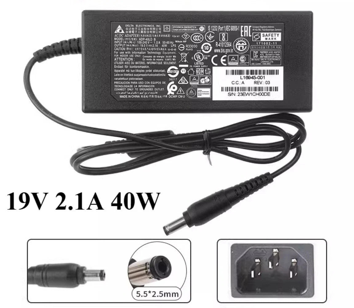 Delta 19V 2.1A 40W Charger Power Supply ADP-40LD B AC Adapter 5.5*2.5mm Tip