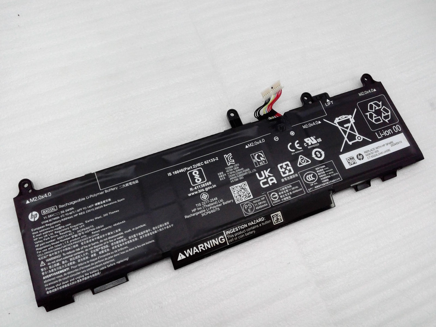 Genuine HP EliteBook 840 G11 14" Laptop Battery 11.58V 56.04Wh 4646mAh BX03XL