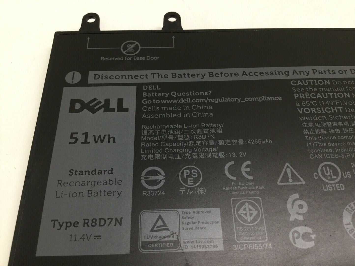 Dell Latitude 5400 5500 51Wh 11.4V Laptop Battery Type R8D7N W8GMW H82T6
