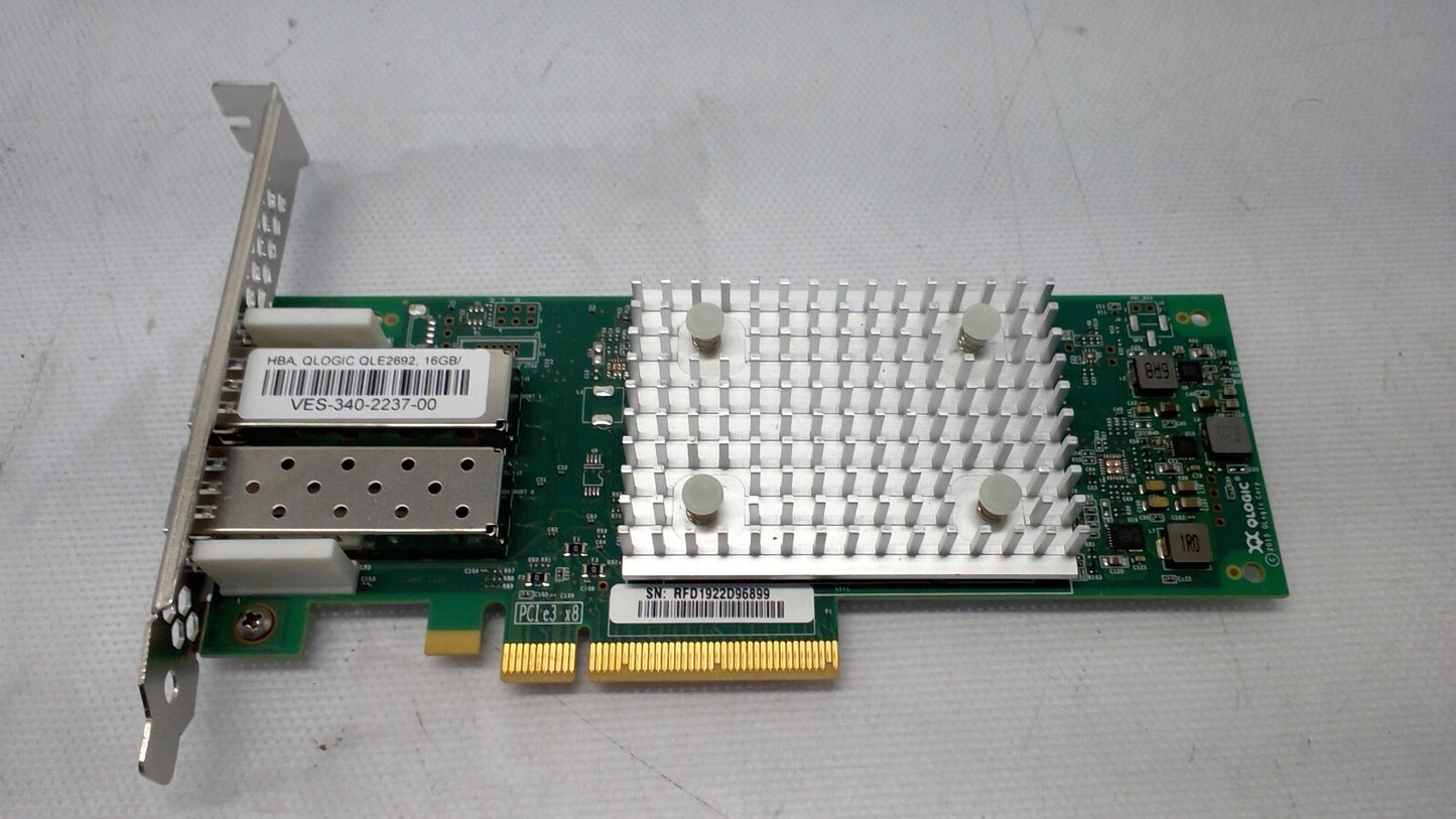 QLOGIC QLE2692-SR Dual Port 16Gb FC Fibre Channel HBA High Profile Bracket