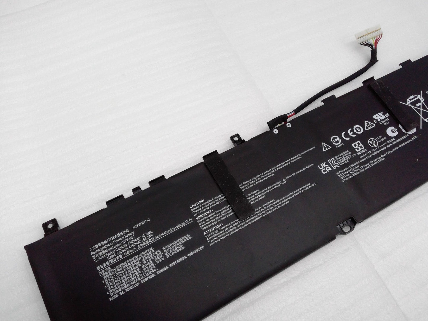 Genuine BTY-M57 Battery for MSI GP66 11UG-018 12UGS-419 GP76 11UG-247CA