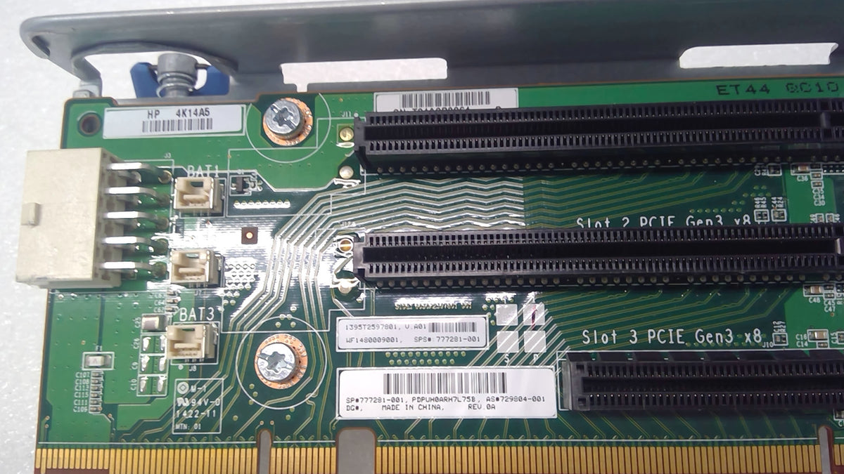 HP ProLiant DL380/388 Gen9 3-Slot PCIe Riser Card w/Cage 777281-001 729804-001