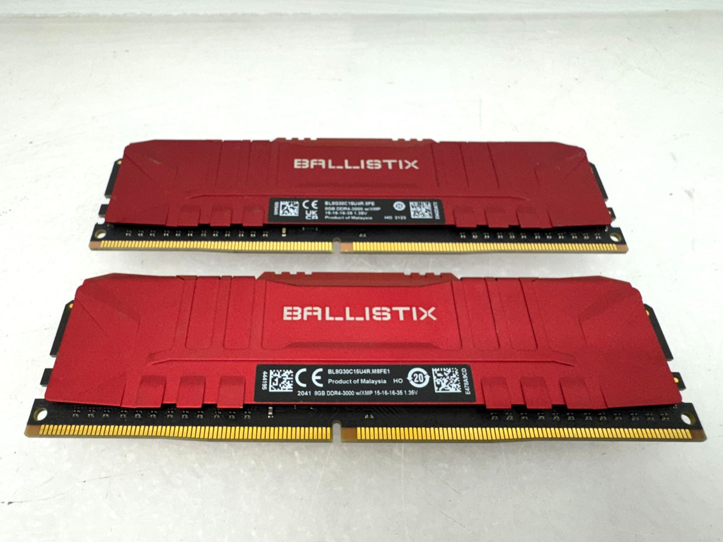 Crucial Ballistix 16GB (2x8GB) DDR4-3000 Desktop Memory BL8G30C15U4R Red