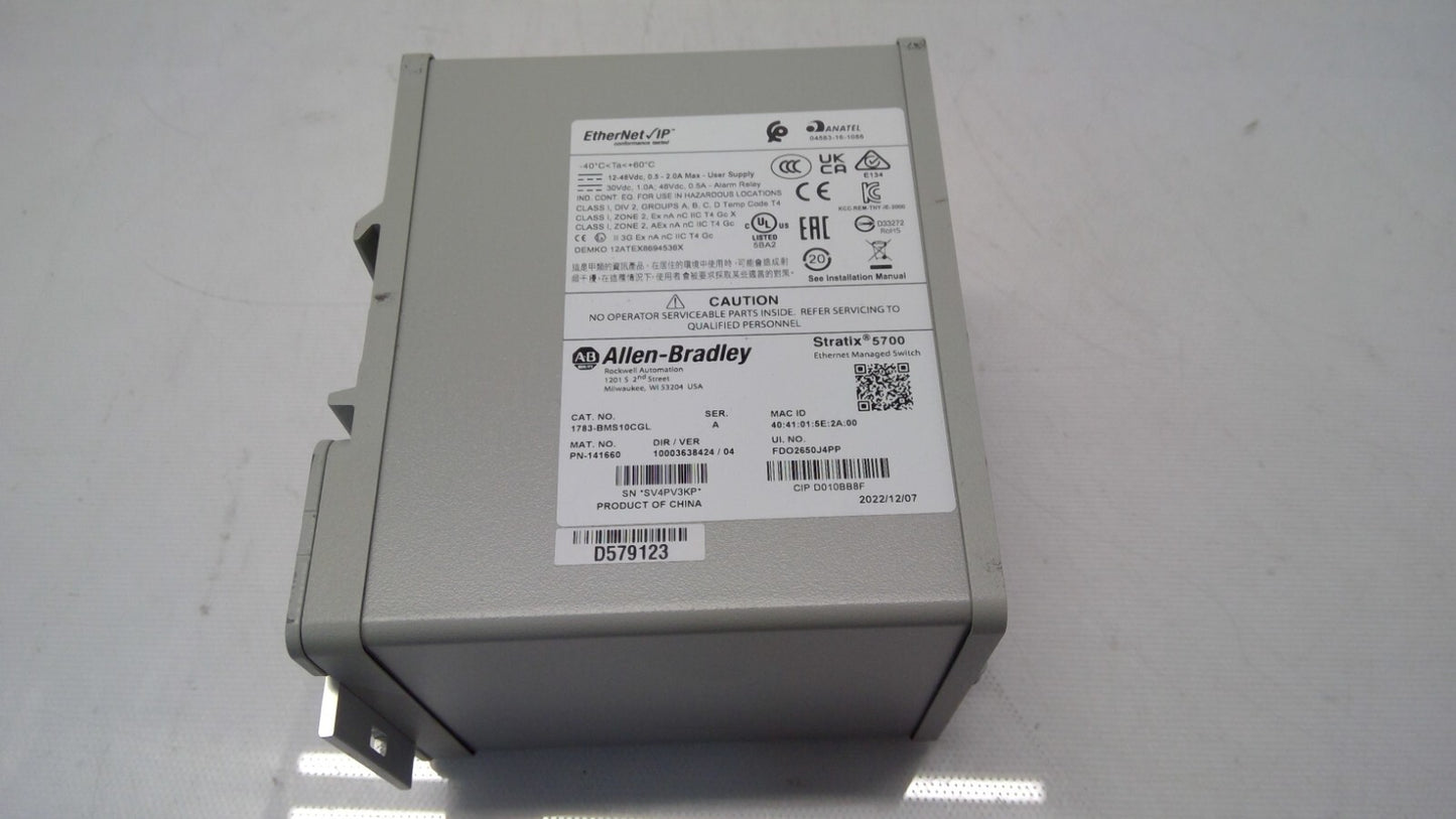 Allen-Bradley stratix5700 Ethernet-Switch 1783-BMS10CGL Managed Ethernet Switch