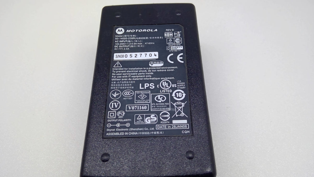Genuine Motorola 50-14000-230R 18W 9V 2A AC/DC Power Adapter
