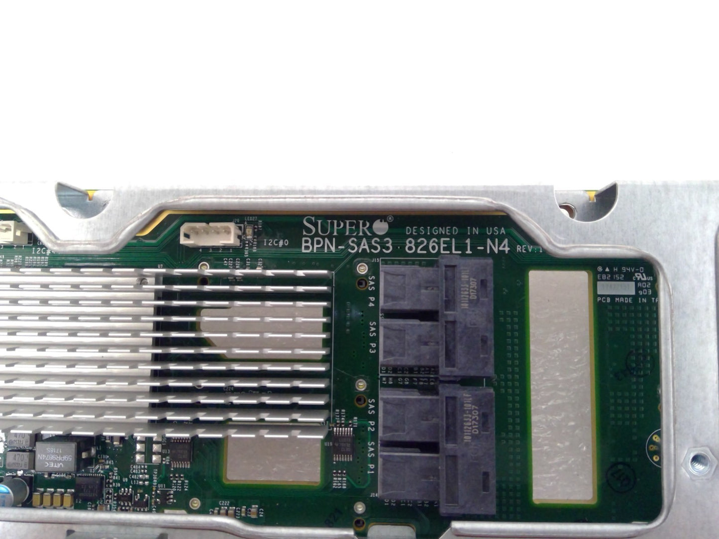 Supermicro BPN-SAS3-826EL1-N4 2U 12-Bay 4x NVME 12Gb SAS-3 Expander Backplane