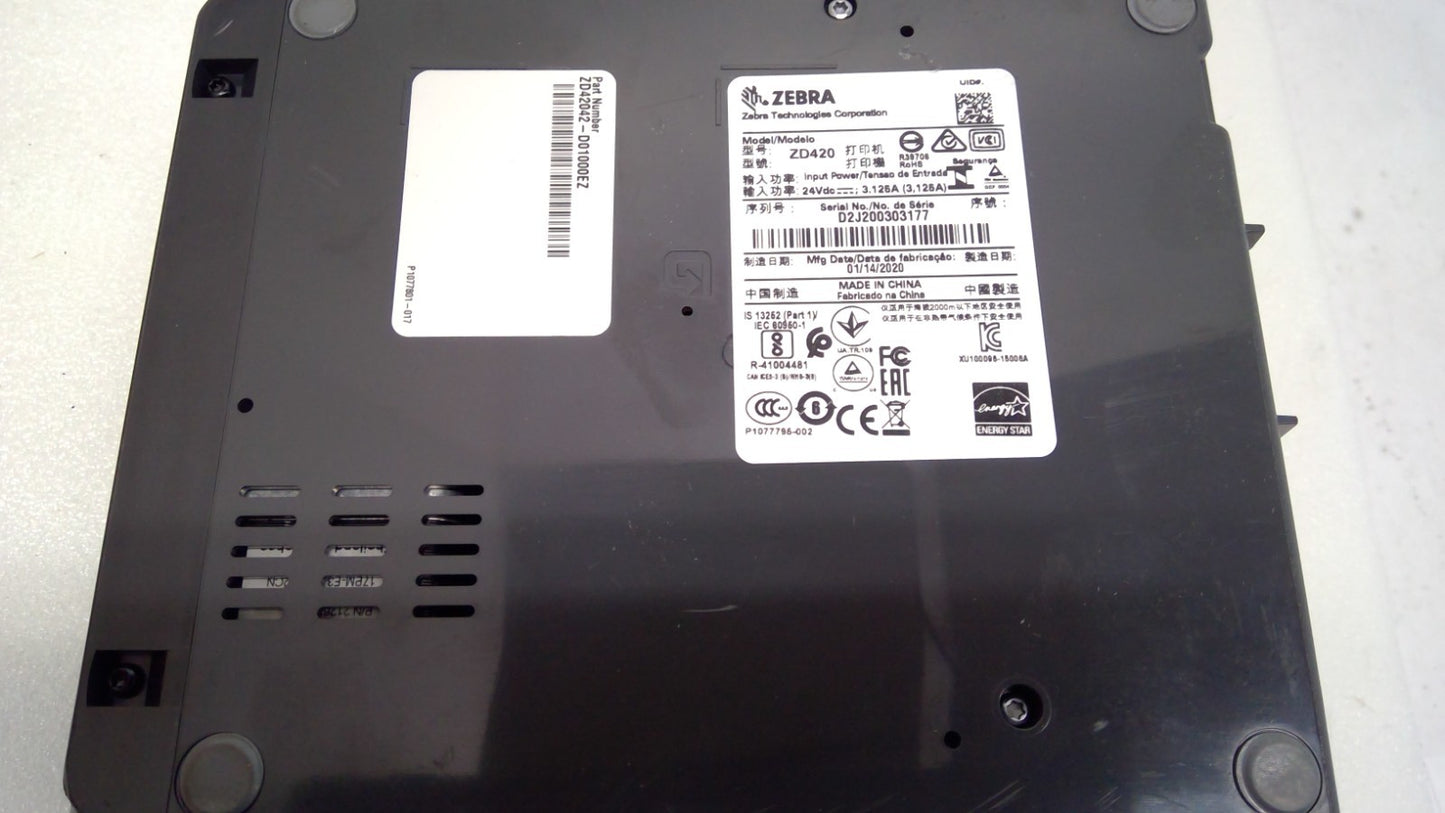 Zebra ZD420 Direct Thermal Desktop Barcode and Label Printer ZD42042-D01000EZ