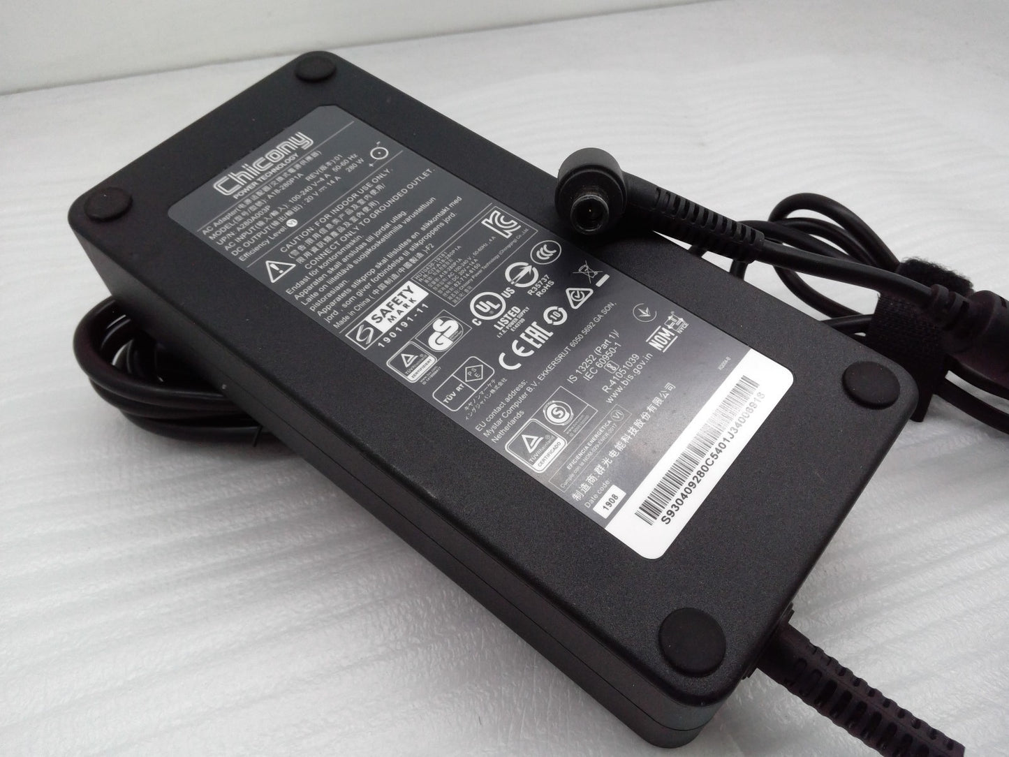 Original Chicony 280W AC Adapter for MSI GE75 Raider 9SG-423CA A18-280P1A 7.5mm