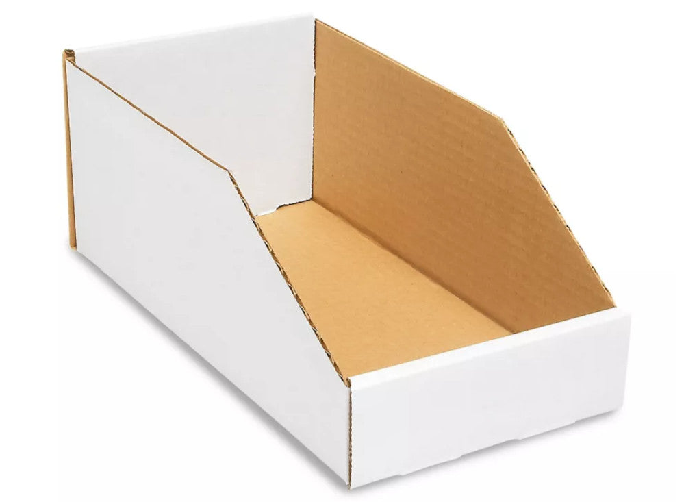 ULINE White Corrugated Parts Bins